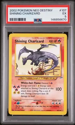 2002 POKEMON NEO DESTINY #107 SHINING CHARIZARD PSA 5 - Image 1