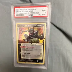 Pokemon Greninja Star Gold Star Promo Holo SWSH144 Celebrations ELITE PSA 9 - Image 1