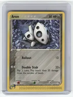 Aron Ruby and Sapphire Uncommon Pokemon Near Mint or Better - Image 1
