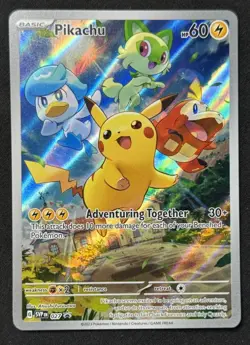 Pokemon TCG Pikachu SVP 027 Scarlet & Violet Black Star Promo English ⚡ - Image 1