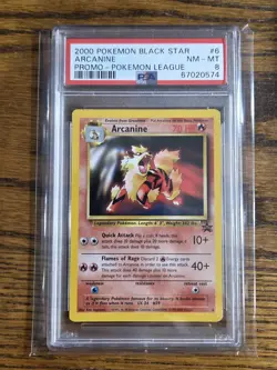 Pokemon Wotc Black Star Promo # 6 Arcanine PSA 8 - Image 1