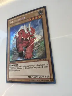 *** SABERSAURUS *** 1ST EDITION SECRET RARE LCJW-EN143 MINT/NM YUGIOH! - Image 3