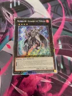 YUGIOH - NUMBER 60 DUGARES THE TIMELESS - PLATINUM SECRET - 1ST ED - NM - RA02 - Image 1