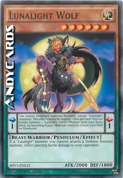 LUNALIGHT WOLF (Lupo Della Lucelunare) • Comune • SHVI EN012 • YUGIOH ANDYCARDS - Image 1