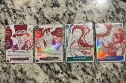 One Piece OP13 - 3rd Anniversary Treasure Campaign Promo Card Set ( 4 Cards) - Image 1