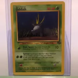 Pokemon Oddish Jungle 58/64 Regular Unlimited Common 50 HP English 1999 TCG Card - Image 1
