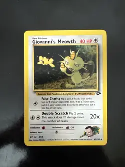 Pokemon TCG Giovanni's Meowth Gym Challenge Unlimited Uncommon Card 43/132 - Image 1