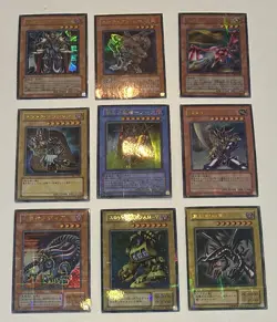 Yugioh OCG Vintage Lot Of 9 Parallel Rare Cards Japanese MP-Damaged - Image 1