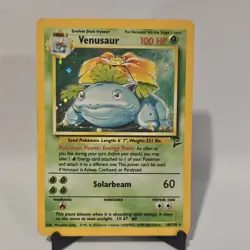 Venusaur Base Set 2 Holographic MP Pokemon Card 1999 TCG - Image 1