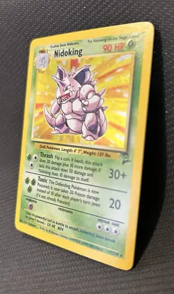 Pokemon TCG Nidoking Base Set 2 Holo Unlimited Holo Rare Card 11/130 - Image 2