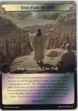 2025 Sacred Legacy: RARE - Jesus Feeds the 5000 - 39/100 1st Edition Card - Image 1