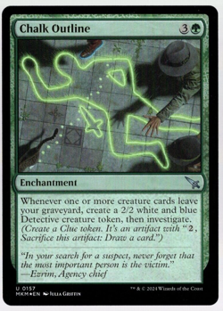 Chalk Outline 0157 Uncommon Foil Murders at Karlov Manor MTG Near Mint - Image 1