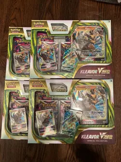 Pokemon Kleavor VSTAR Special Collection (2 Fusion Strike, 2 Lost Origin) Sealed - Image 2