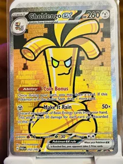 Pokemon TCG Gholdengo EX 252/182 Sv04: Paradox Rift Special Illustration Rare - Image 1