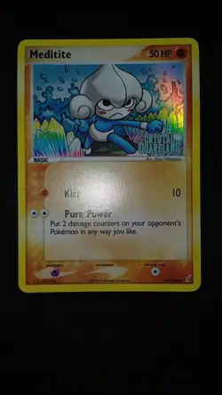 POKEMON MEDITITE STAMPED EX CRYSTAL GUARDIANS 56/100 ENG NM NO SHINING CHARIZARD - Image 1