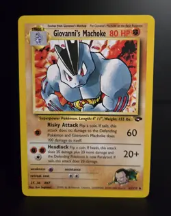 Pokemon TCG - GIOVANNI'S MACHOKE - #42 - UNLIMITED - GYM CHALLENGE 2000 - LP/NM - Image 1