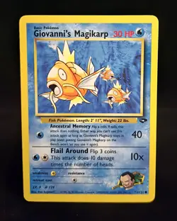 Pokemon TCG - GIOVANNI'S MAGIKARP - #73 - UNLIMITED - GYM CHALLENGE 2000 - LP/NM - Image 1