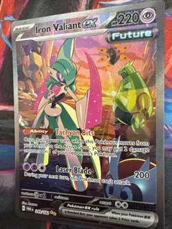 Pokemon Iron Valiant EX Special Illustration Rare Holo SV04 Paradox Rift 249/182 - Image 3
