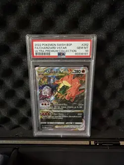 2022 Pokemon SWSH BSP Charizard VSTAR FA Ultra Premium Collection #262 PSA 10 - Image 1