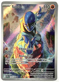Sawk 130/086 - Pokemon TCG - White Flare Illustration Rare Holo - M/NM - Image 1