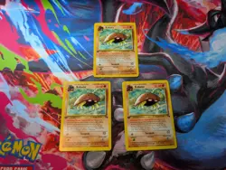 Lot of (3) Kabuto 1st Edition Fossil Set 1999 Pokemon 50/62 VLP EX AVG - Image 1