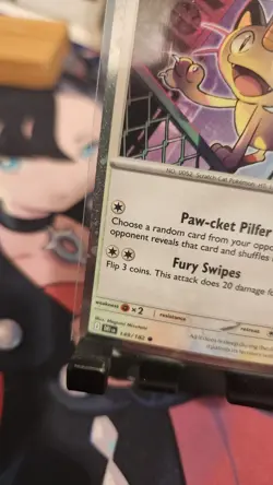 Pokemon TCG Team Rocket's Meowth 149/182 Destined Rivals Cosmos Holo Promo Swirl - Image 3