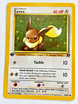 Eevee First Edition Team Rocket 55/82 LP Pokemon TCG - Image 1