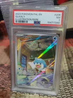 2023 POKEMON PAL EN-PALDEA EVOLVED 206 QUAXLY ILLUSTRATION RARE - GRADED PSA 7 - Image 1