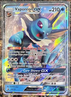 Pokemon 2019 Black Star Promo Vaporeon GX SM172 NM or Better - Image 1