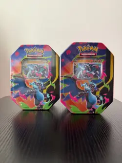 Pokemon TCG Mega Charizard ex Tin Box - Charizard X (w/4 Booster Packs) - Image 4