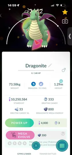 Pokemon Go Shiny Mega Dragonite ( Background) - Image 1