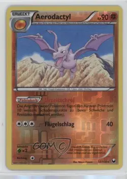 Aerodactyl German Reverse Foil Pokemon Black & White Dark Explorers #53 - Image 1