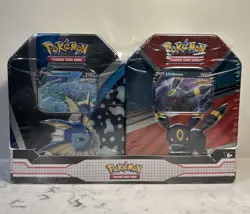 Pokemon TCG V Heroes Bundle Tins: 2-Pack of Vaporeon & Umbreon - Sealed - Image 1