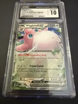 2023 Pokemon Wigglytuff ex 040/165 Scarlet & Violet 151 CGC 10 Gem Mint Holo - Image 1