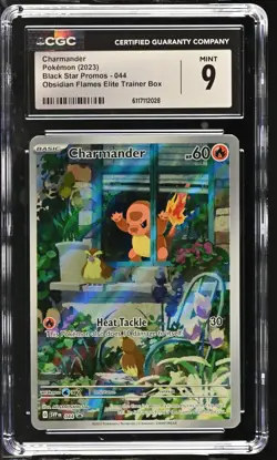2023 Pokemon Black Star Promos Charmander Obsidian Flames ETB CGC 9 #044 - Image 1