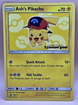Ash’s Pikachu SM111 – Pokemon Movie Promo (I Choose You!) – NM – 2017 Pokemon - Image 1