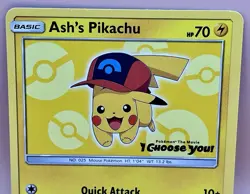 Ash’s Pikachu SM111 – Pokemon Movie Promo (I Choose You!) – NM – 2017 Pokemon - Image 2