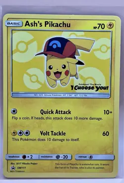 Ash’s Pikachu SM111 – Pokemon Movie Promo (I Choose You!) – NM – 2017 Pokemon - Image 5
