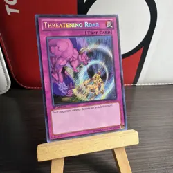 SECRET RARE Threatening Roar 1st Edition Yugioh LCYW-EN297 + BONUS HOLO - Image 1
