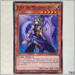 Elegy the Melodious Diva - NECH-EN006 - Common 1st Edition Yugioh - Image 1