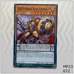 D/D/D Rebel King Leonidas - MP23-EN277 - Common 1st Edition Yugioh - Image 1