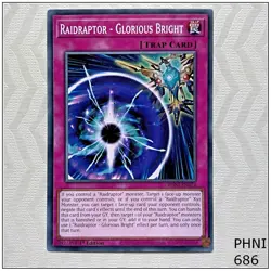 Raidraptor - Glorious Bright - PHNI-EN074 - Common 1st Edition Yugioh - Image 1