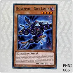 Raidraptor - Noir Lanius - PHNI-EN004 - Common 1st Edition Yugioh - Image 1