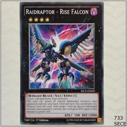 Raidraptor - Rise Falcon - SECE-EN050 - Common 1st Edition Yugioh - Image 1