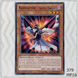 Raidraptor - Skull Eagle - MP16-EN117 - Common 1st Edition Yugioh - Image 1