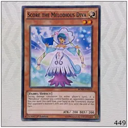 Score the Melodious Diva - BOSH-EN013 - Common 1st Edition Yugioh - Image 1