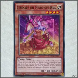 Serenade the Melodious Diva - NECH-EN005 - Common 1st Edition Yugioh - Image 1