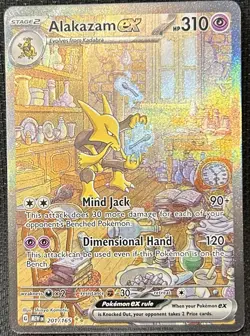 Pokemon TCG Alakazam EX Holo Card 201/165 Scarlet & Violet 151 Series - Image 1