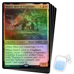 FOIL MABEL, HEIR TO CRAGFLAME X4 Bloomburrow BLB Magic MTG MINT CARD - Image 1