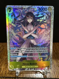 Bandai One Piece CCG Nico Robin EB03-055 Super Rare Full Art Holo Character Card - Image 1